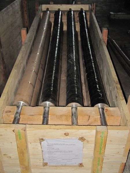 Crated expander rollers ready for dispatch